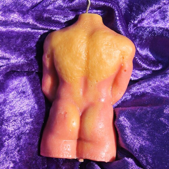 Sculpted Body Candle in Orange - Picture 6 of 8